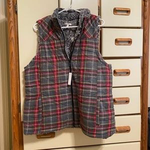 Maurices Reversible Plaid Vest